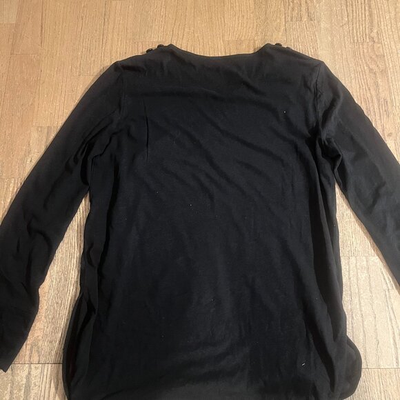 COS Cotton Long Sleeve Shirt Black Oversized Comfy Casual Sz XS - Picture 5 of 5